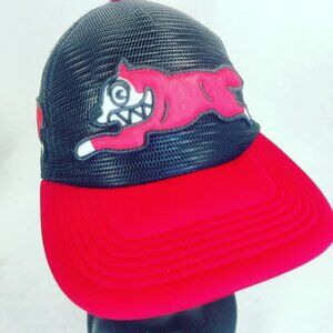 BBC Billionaire Boys Club Ice Cream Hat Snapback Cap Black Mesh Red Dog Cap